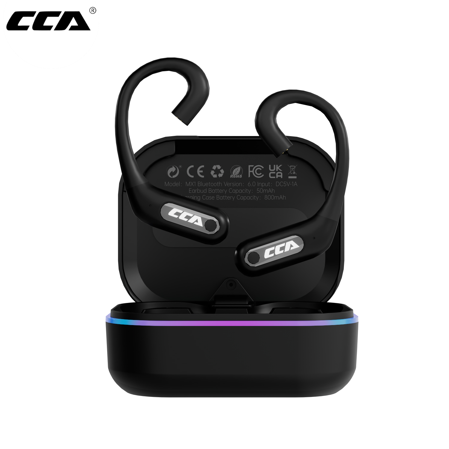 Type C Wired Earphones With Mic - CCA MX1 HD Bluetooth対応モジュール6.0ヘッドホン ワイヤレスアップグレードケーブル HIFIワイヤレスイヤーフック