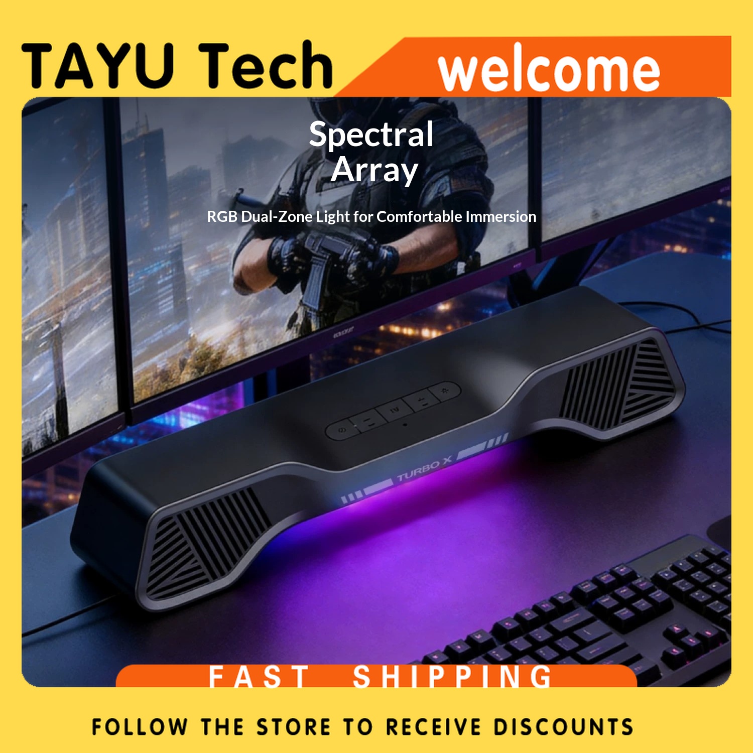 Rgb Computer Soundbar For Pc - ハリケーン ターボ X ゲーミングスピーカー MS-G1 PCサウンドバー