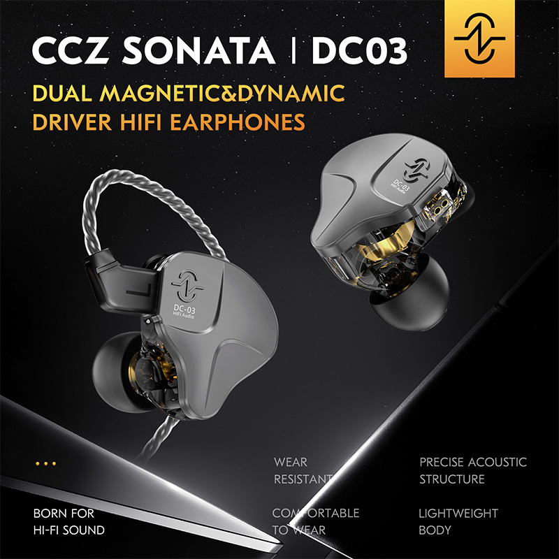 CCZ DC03 IEM 有線イヤホン 10mm ダイナミッ - In Ear Monitors For Singers のレビューと価格