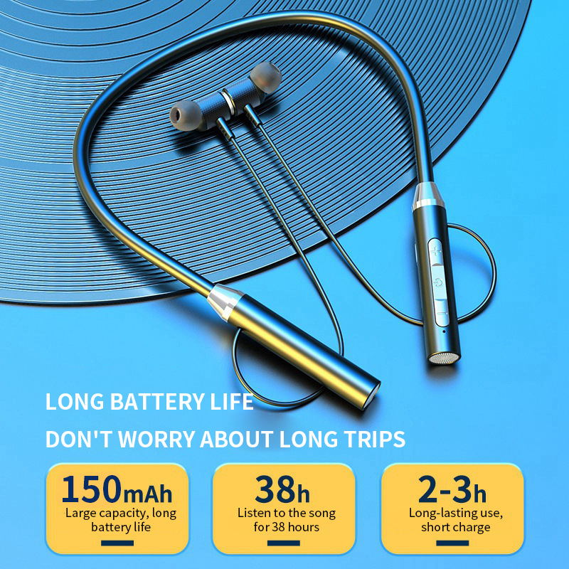 ワイヤレス Bluetooth イヤホンネックバンドヘッドフ - Magnetic Neckband Sports Earphones のレビューと価格