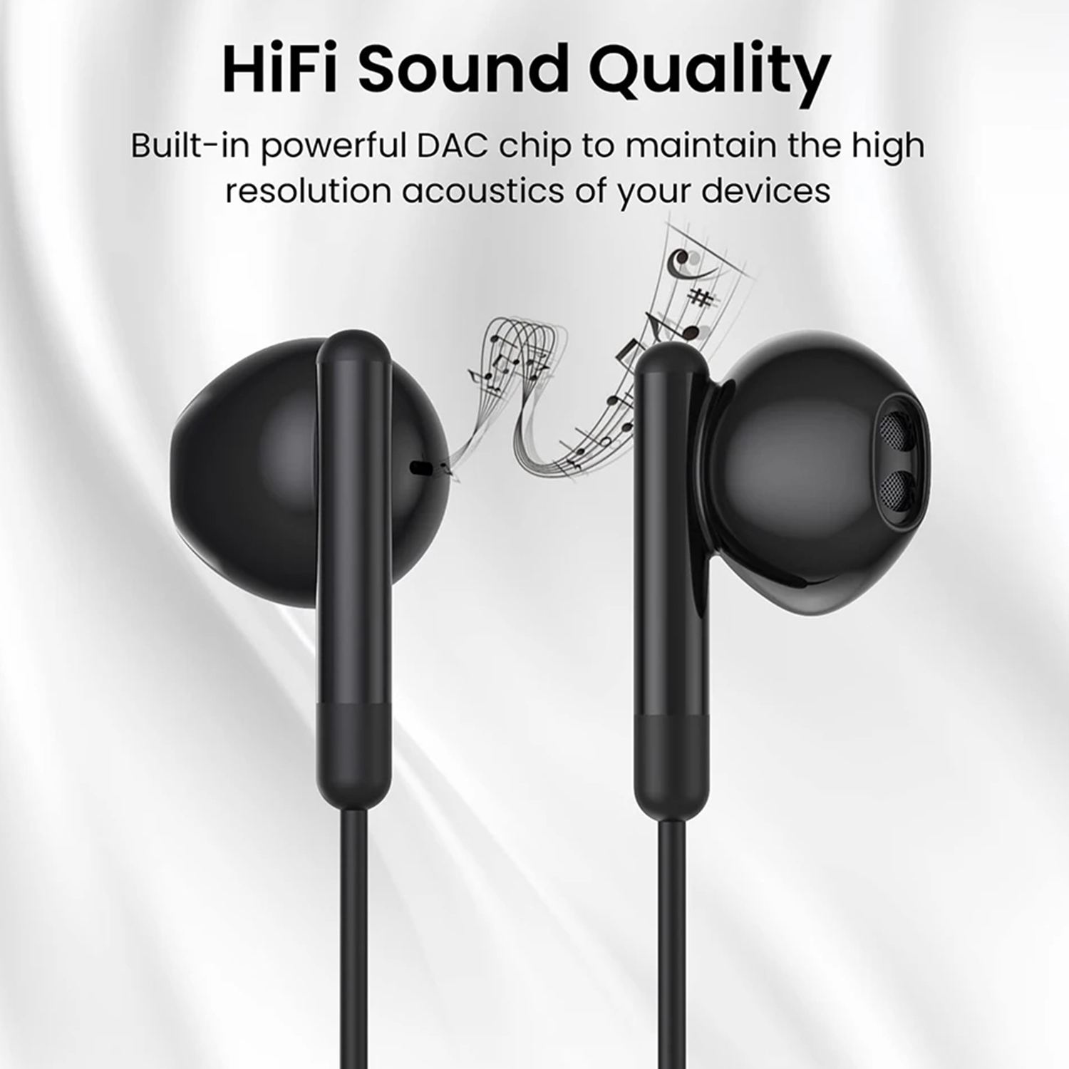 USB C有線ヘッドホン HiFiステレオ ボリュームコント - Type C Wired Earphones With Mic のレビューと価格