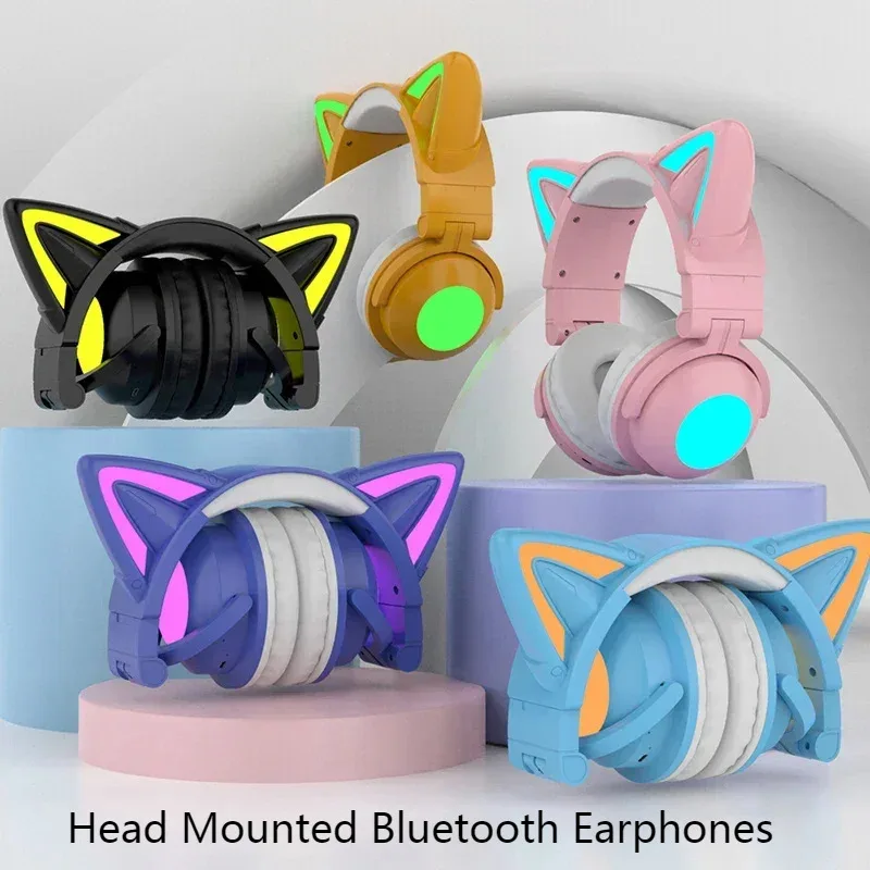 ZW068 LEDライト付き猫耳ヘッドセット Bluetoo - Cat Ear Bluetooth Headset Led のレビューと価格