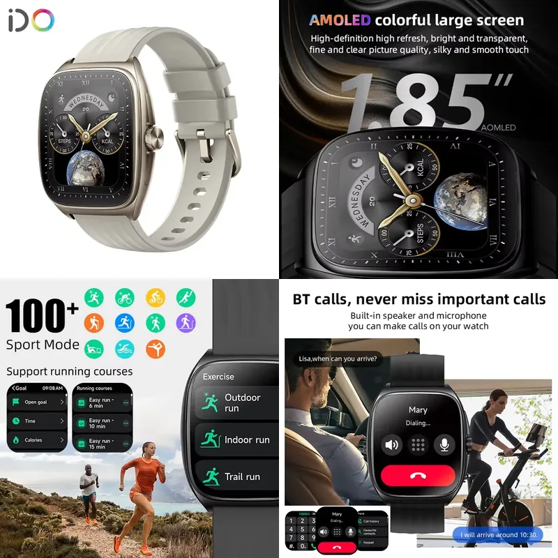 2025年ファッションメンズスマートウォッチメーカー1.85 - Smartwatches のレビューと価格