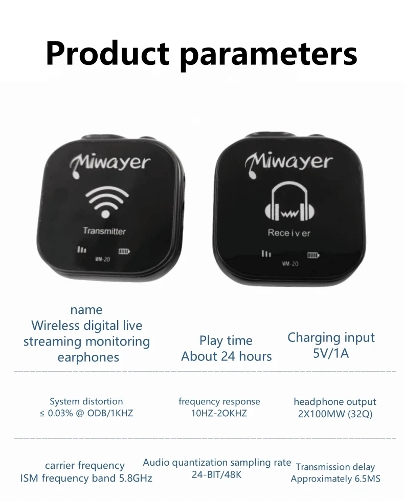 Miwayer WM-20 5.8Gワイヤレスインイヤーモニ - In Ear Monitors For Singers のレビューと価格