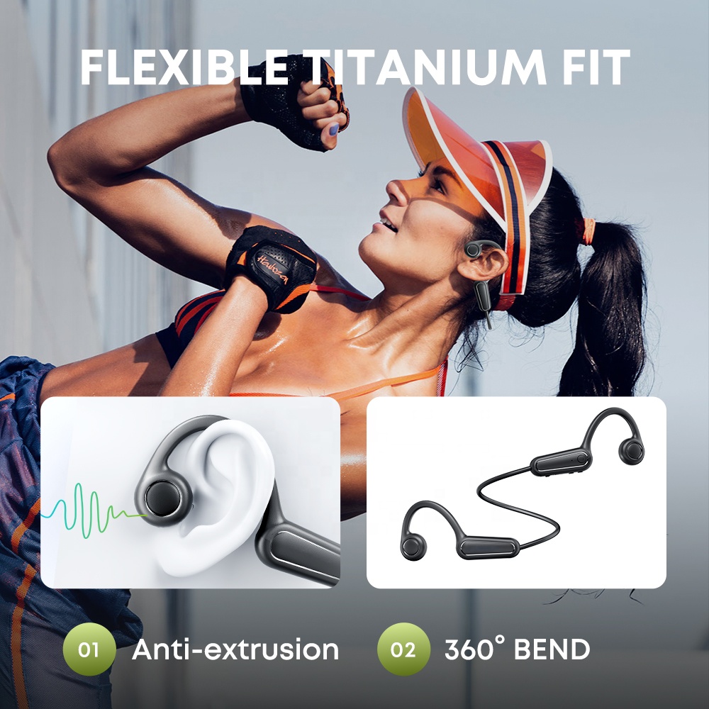 工場直販 ワイヤレススポーツイヤホン ヘッドホン BT 5. - Bone Conduction Running Headphones のレビューと価格