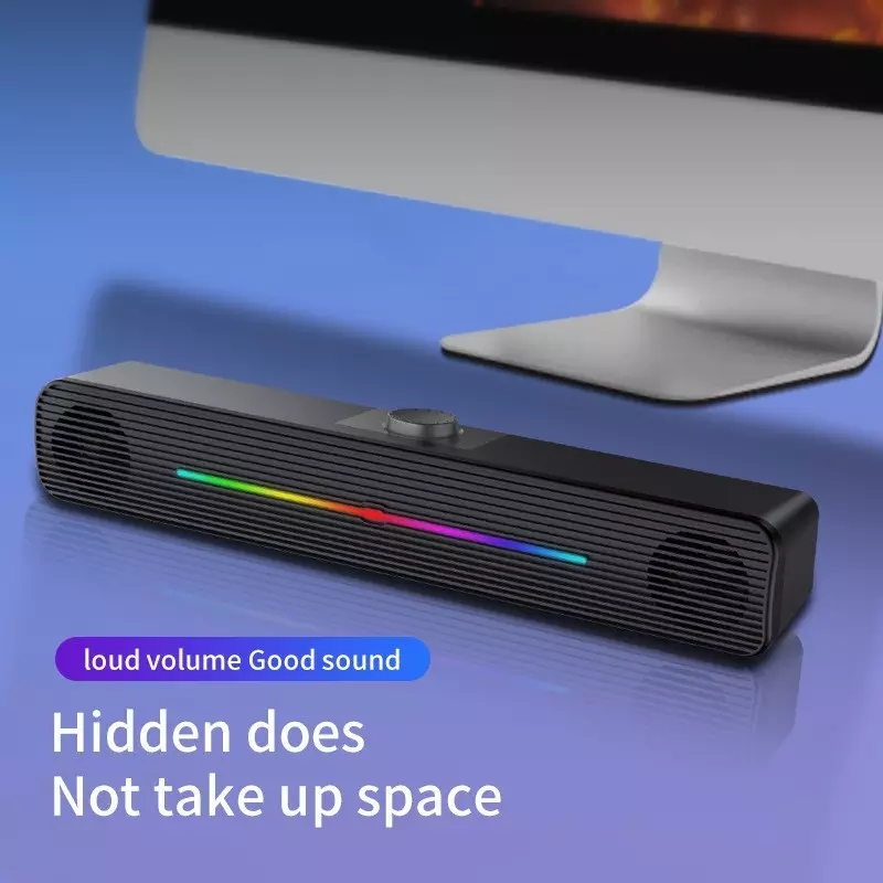 E-1407 ホールセール RGBライト ワイヤレススピーカ - Rgb Computer Soundbar For Pc のレビューと価格