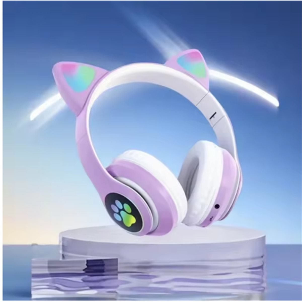 DT90 新しいキュートな猫耳Bluetooth対応ヘッドセ - Cat Ear Bluetooth Headset Led のレビューと価格