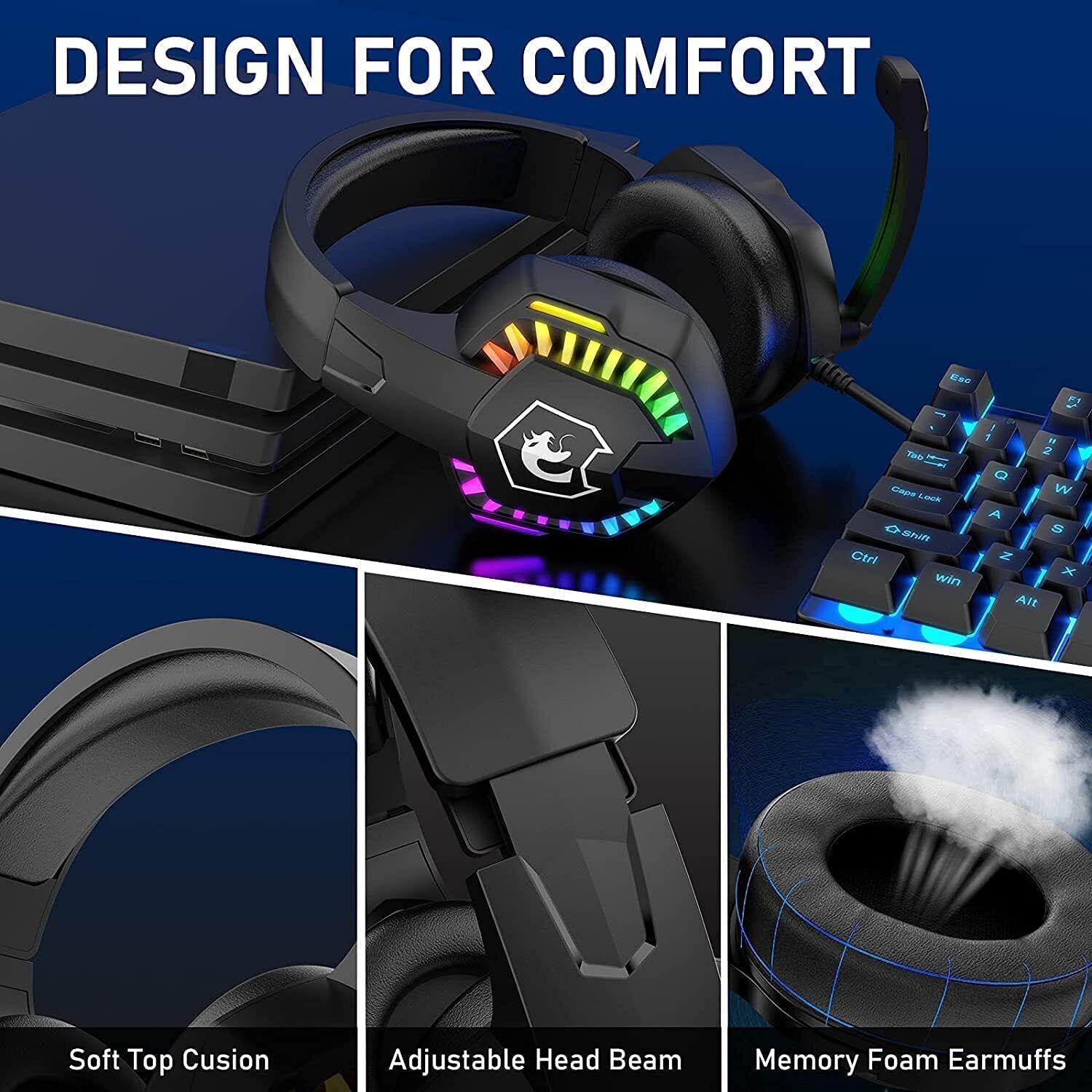 MAMBASNAKE CY907 有線ゲーミングヘッドセット - Gaming Headset With Mic Rgb のレビューと価格