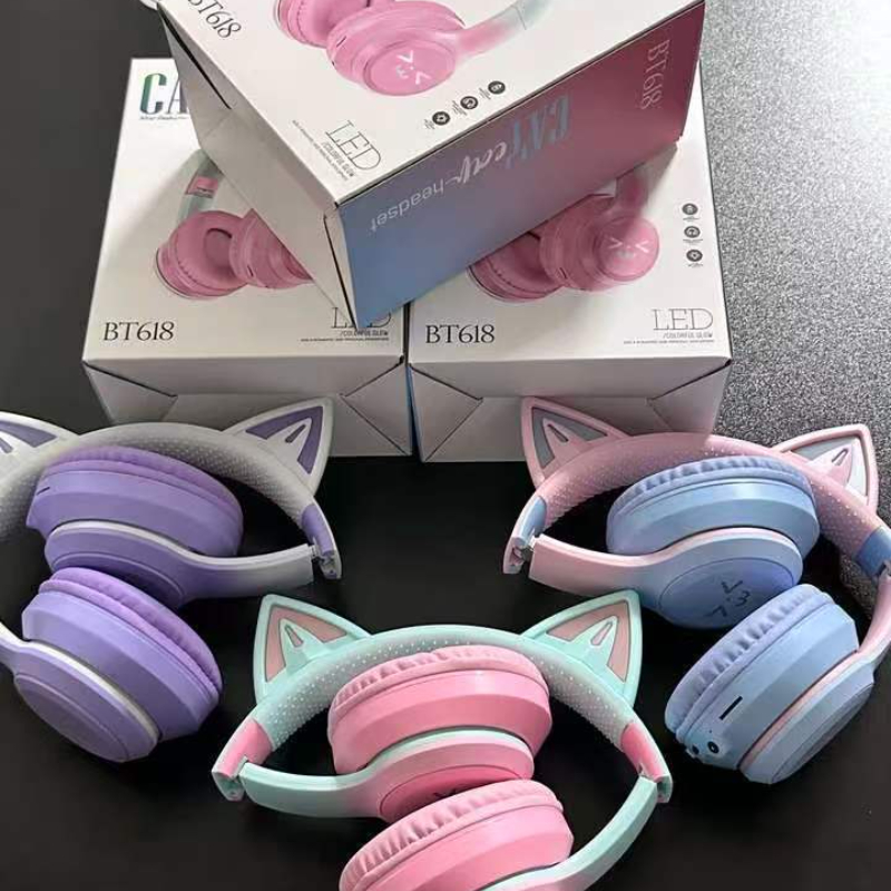 T28 ワイヤレスBluetoothヘッドホン、LED光る猫 - Cat Ear Bluetooth Headset Led のレビューと価格