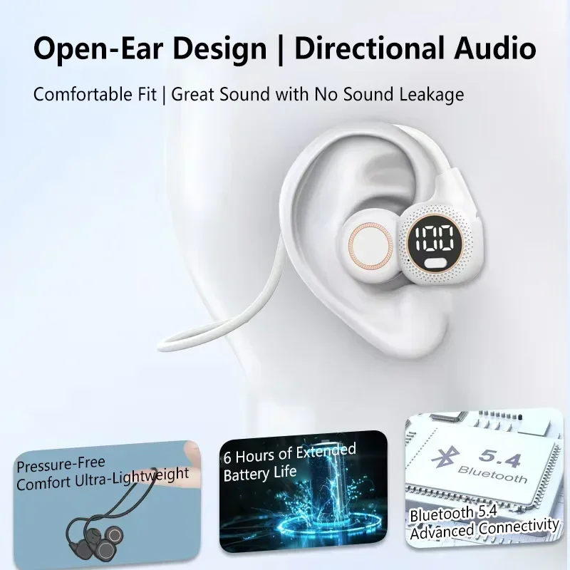 骨伝導Bluetoothイヤホン ノンインイヤー デジタルデ - Anc Wireless Over Ear Headphones のレビューと価格
