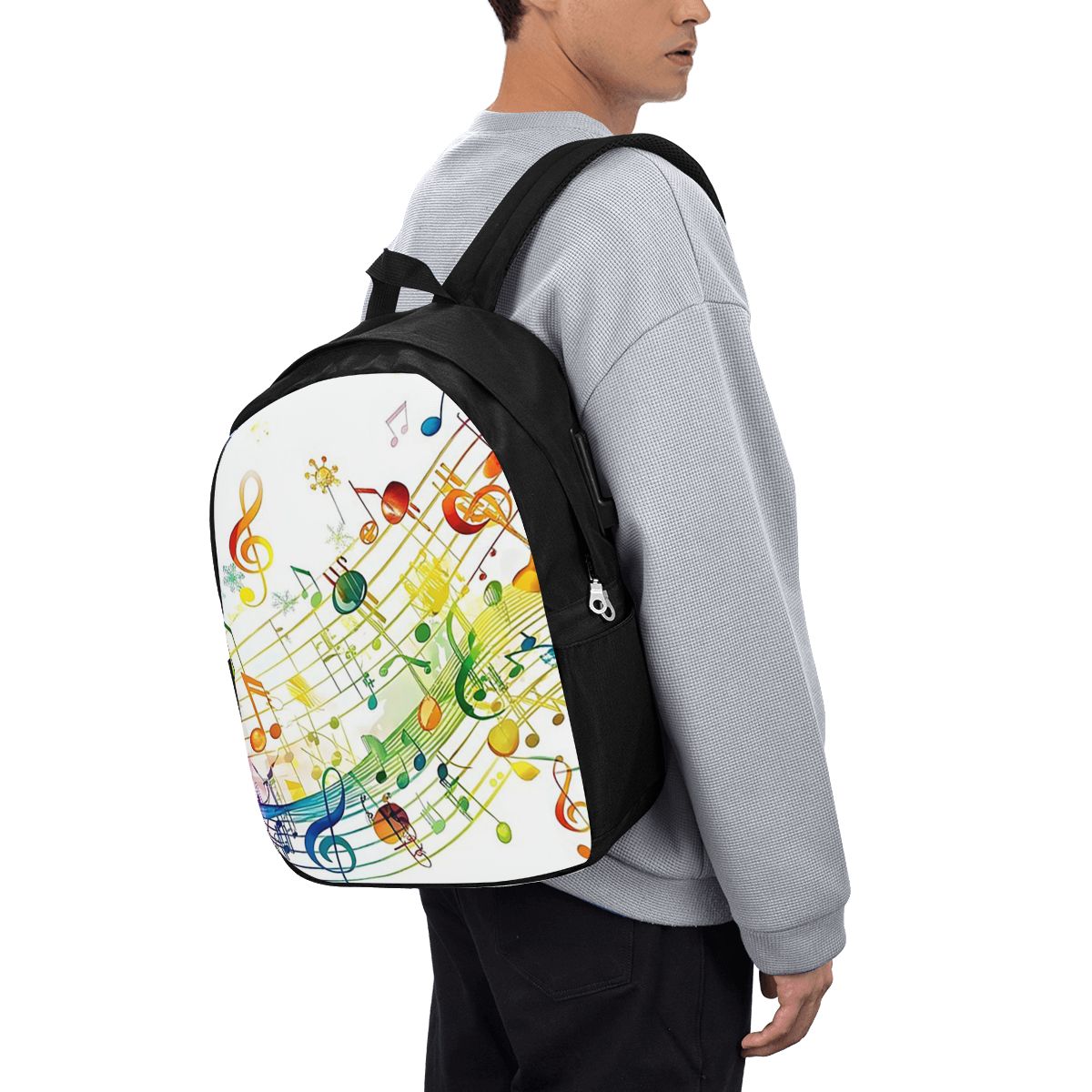 抽象的なピアノの鍵盤と音符バックパック旅行ノートバッグコンピ - Laptops のレビューと価格