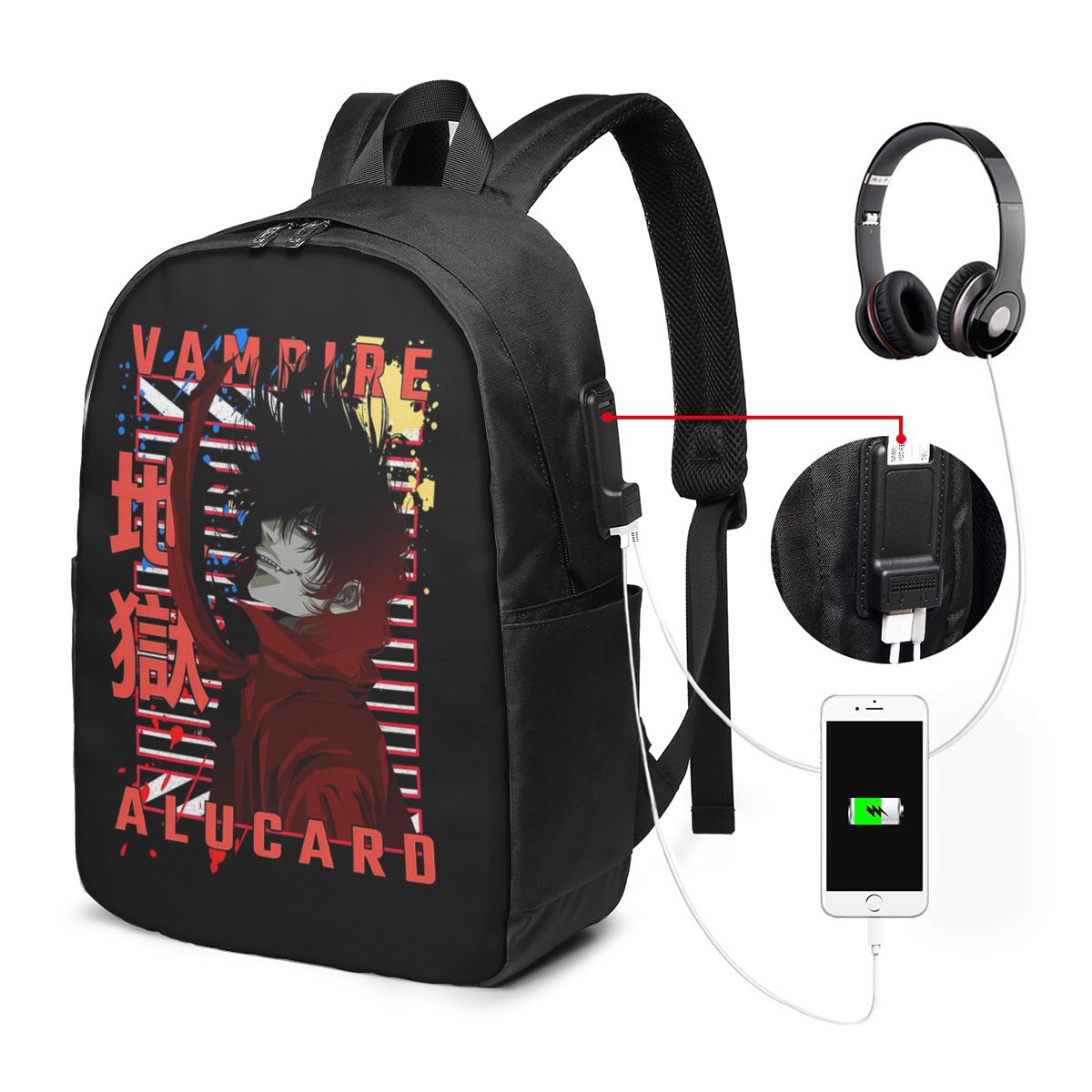 アルカード・ヘルシング漫画バックパック旅行ノートブックバッグ - Laptops のレビューと価格