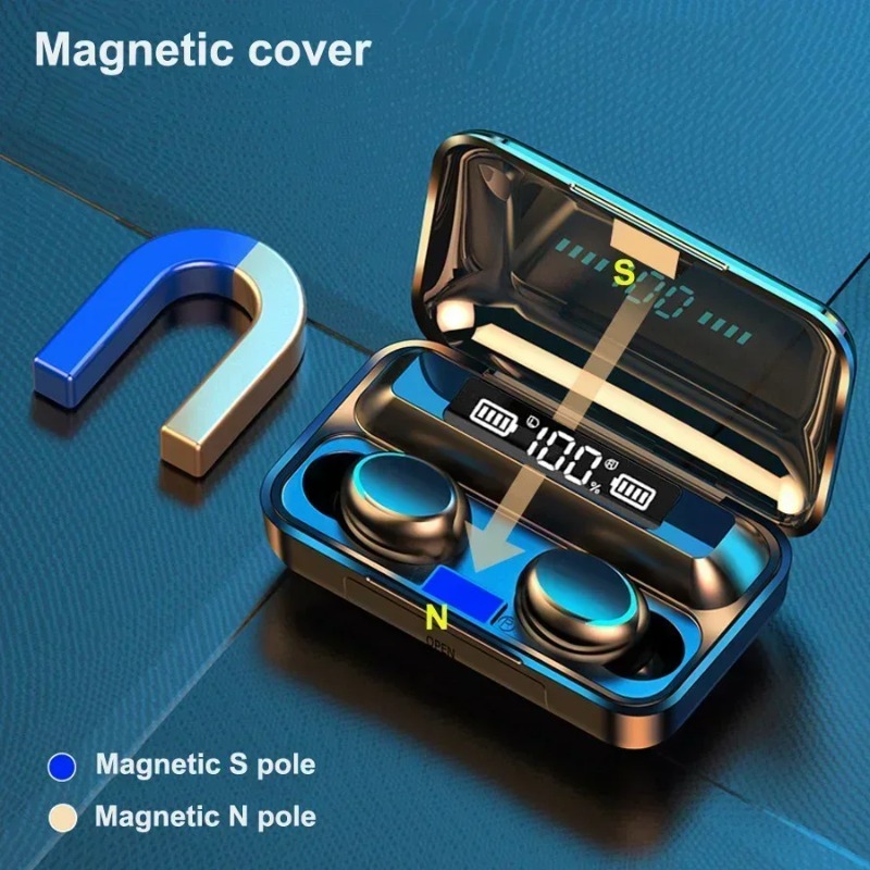 新しい F9 Bluetooth ヘッドフォン 9D ステレ - Tws Earbuds Bluetooth 5.3 のレビューと価格