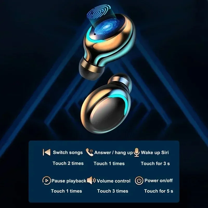 新しい F9 Bluetooth ヘッドフォン 9D ステレ - Tws Earbuds Bluetooth 5.3 のレビューと価格