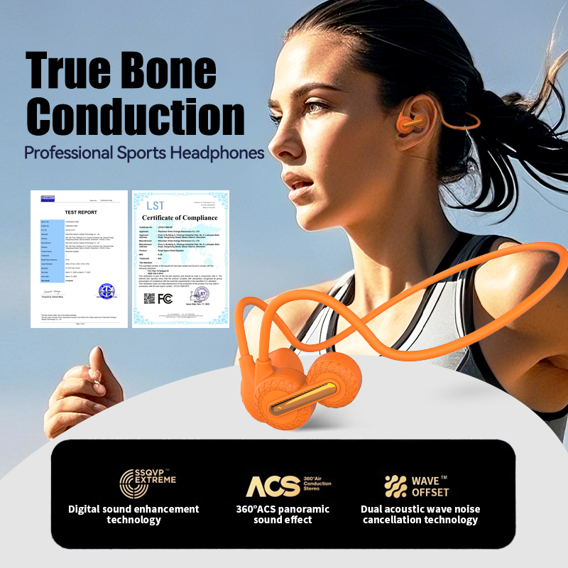 骨伝導Bluetoothスポーツイヤホン、耳かけ型デザイン、 - Bone Conduction Running Headphones のレビューと価格