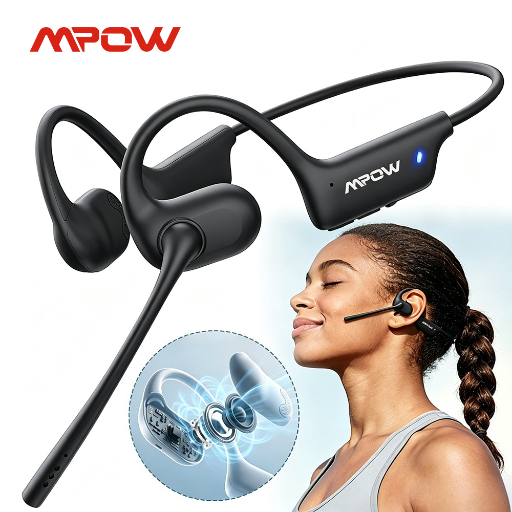 Mpow O1 オープンイヤー スポーツヘッドフォン ワイヤ - Open Ear Air Conduction Headphones のレビューと価格
