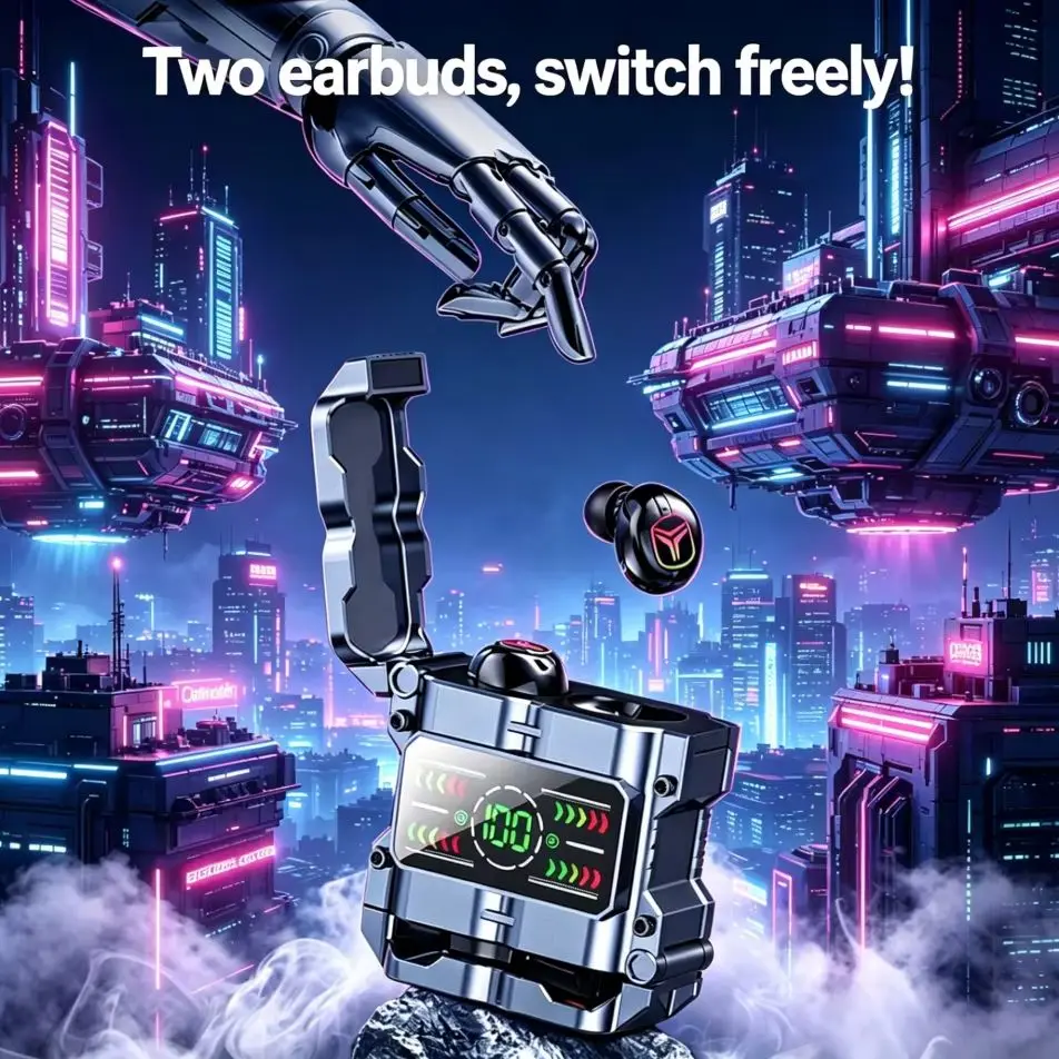 メカTWS Bluetooth 5.3ゲーミングイヤホン、ク - Gaming Headset With Mic Rgb のレビューと価格