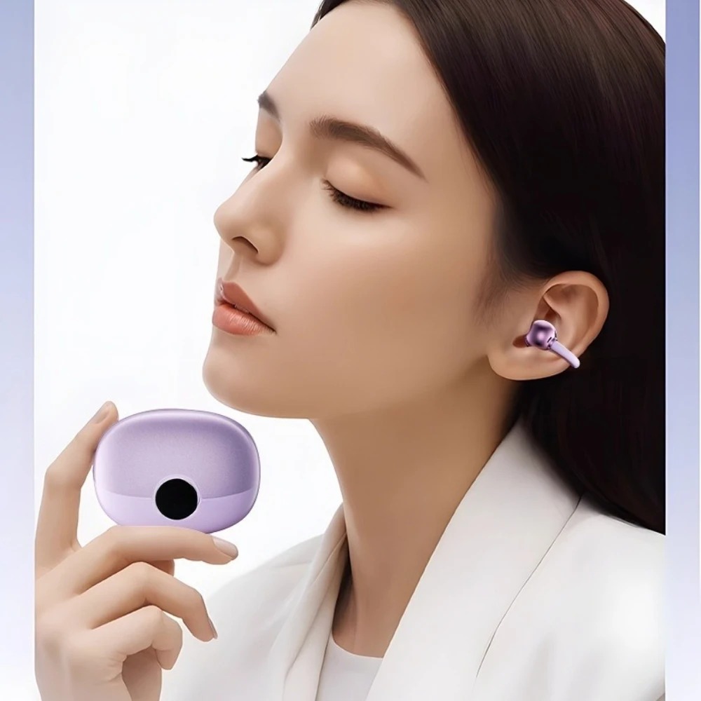 ワイヤレスクリップオンイヤホン、デジタルバッテリーインジケー - Open Ear Air Conduction Headphones のレビューと価格