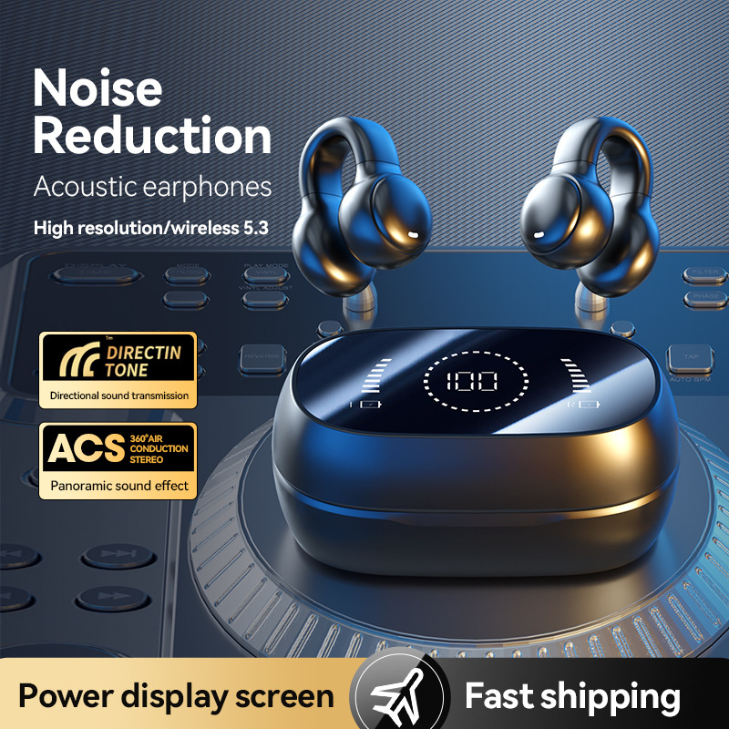 ワイヤレスBluetoothイヤホン ノイズキャンセリング  - Bone Conduction Running Headphones のレビューと価格