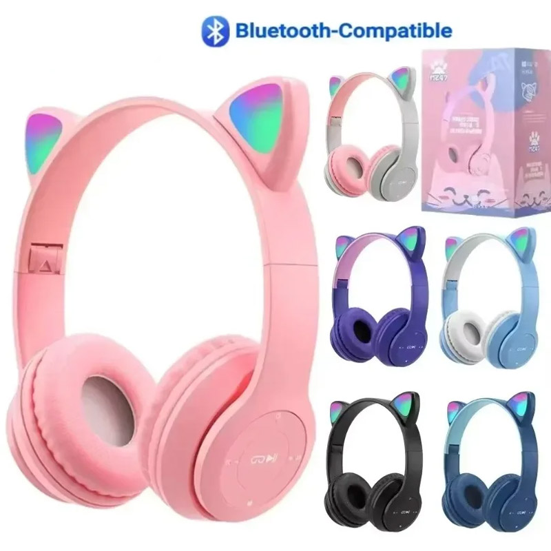 ワイヤレス Bluetooth イヤホンかわいい猫耳スタイル - Cat Ear Bluetooth Headset Led のレビューと価格