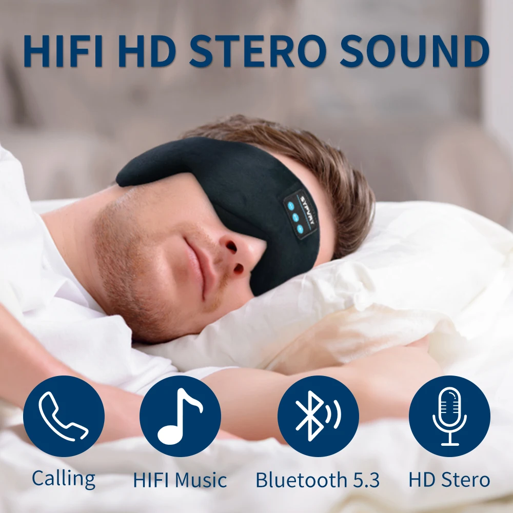 快適な睡眠のためのヘッドホン付きBluetoothアイマスク - Sleep Mask Headphones Bluetooth のレビューと価格