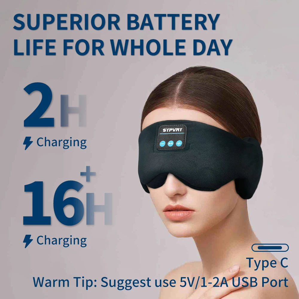 快適な睡眠のためのヘッドホン付きBluetoothアイマスク - Sleep Mask Headphones Bluetooth のレビューと価格