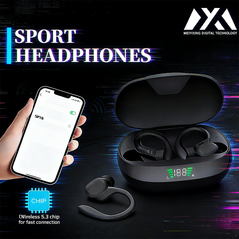SP16イヤーフック型Bluetoothヘッドホン ワイヤレ - Anc Wireless Over Ear Headphones のレビューと価格